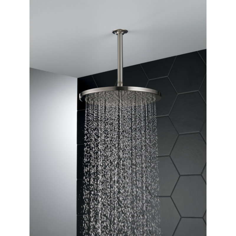 Pomme de douche à pluie avec technologie H2Okinetic, Acier inoxydable Lumicoat