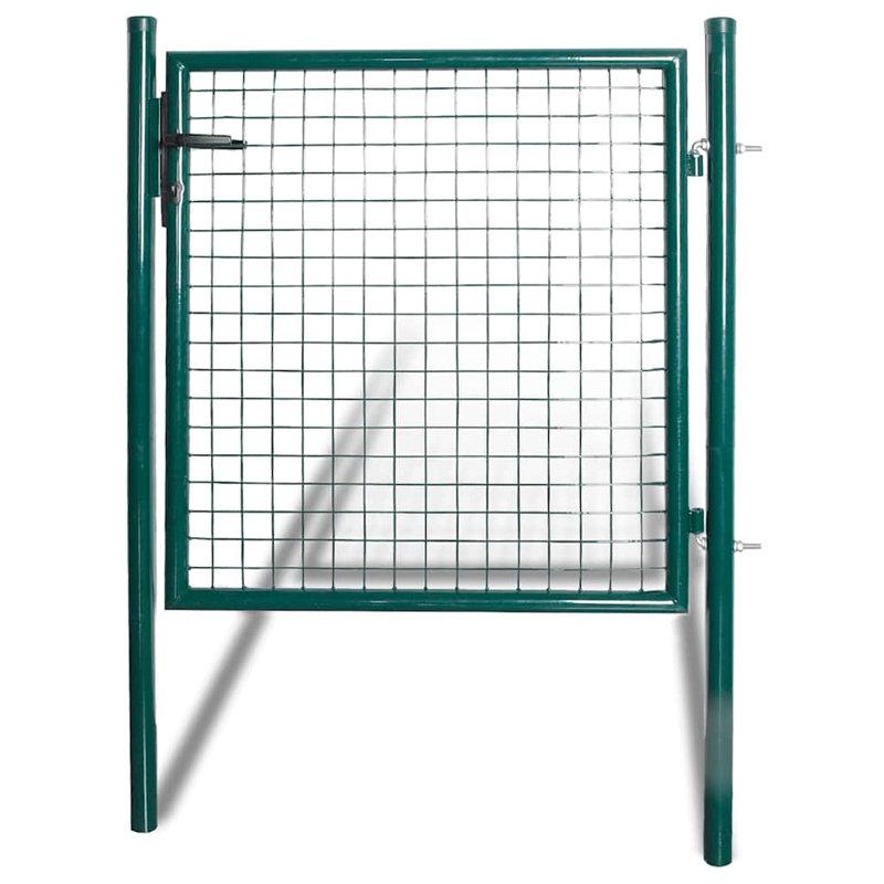 Porte en acier thermolaqué 39,4 x 39,4 po vidaXL, 39,4 po x 39,4 po, Vert