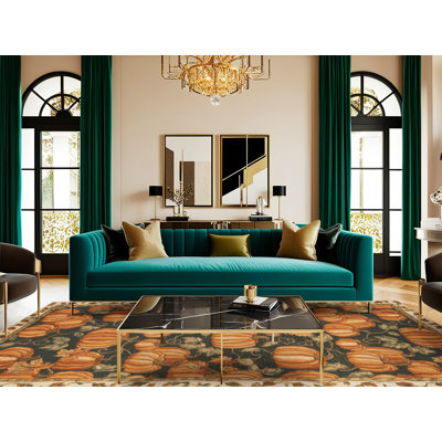  Tapis lavable à la citrouille