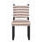 Striped Fabric Side Dining Chairs, Black Solid Wood Sled Legs (Set of 4)-1372520355-1372520358-1372520345
