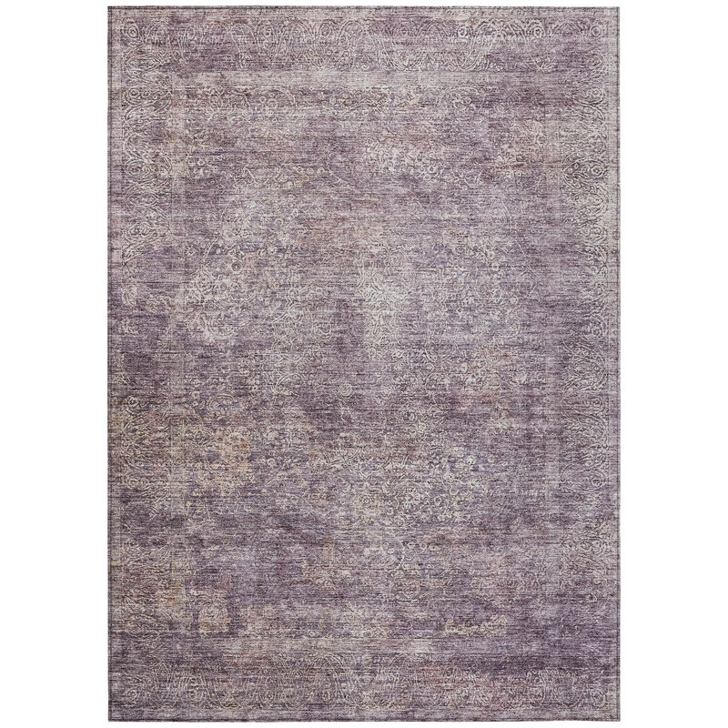 Tapis mauve lavable intérieur / extérieur Halora , 10 pi x 14 pi