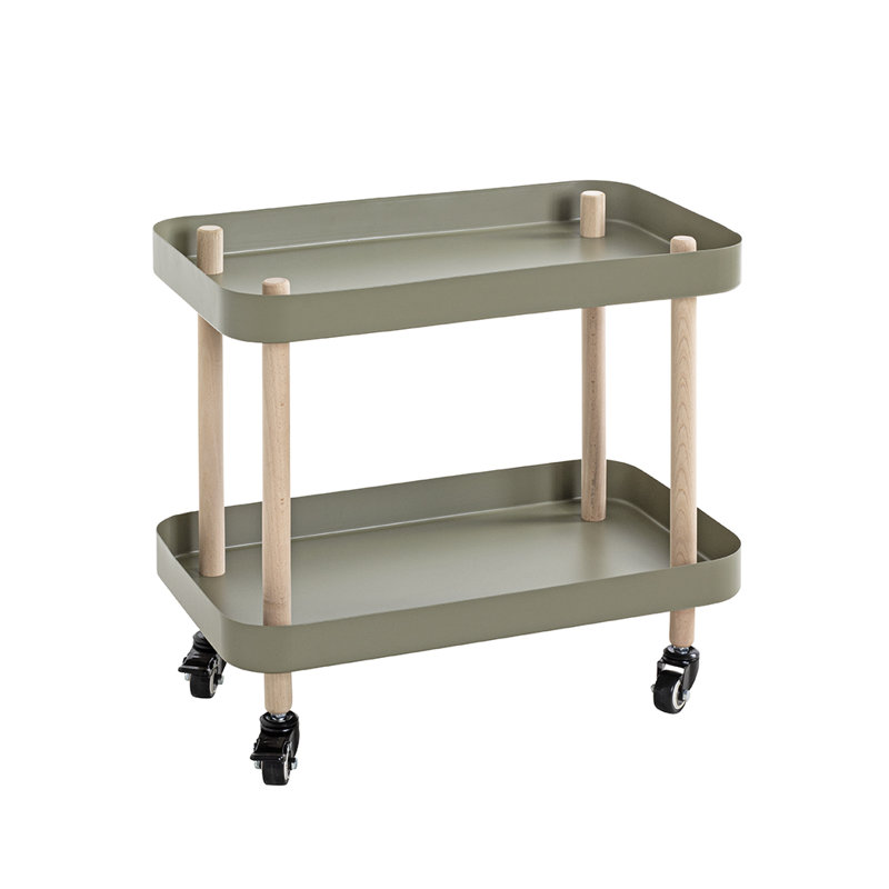 Side table on castors, Green