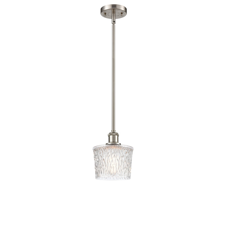 Luminaire suspendu 1 lumière Camire, Nickel satiné brossé, Ampoule DEL 6 watts Vinage, H 11,25 po