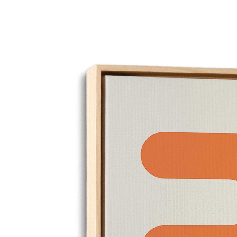 Impression sur toile orange Bauhaus, H 30,75 po x l 20,75 po, Érable américain