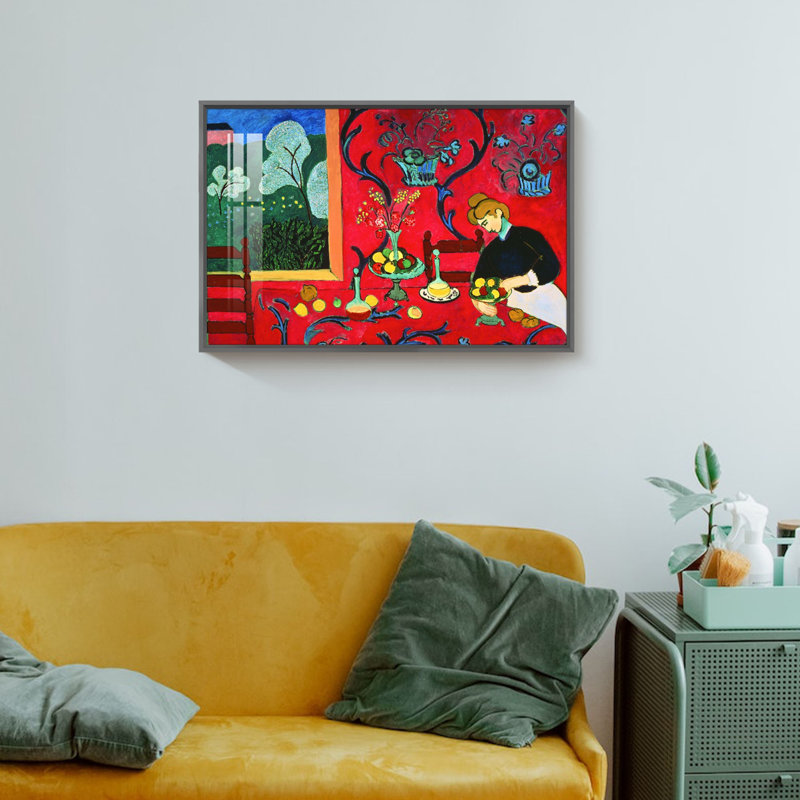 Matisse, reproduction d'art, Cadre noir, H 24 po x l 16 po x P 1,3 po