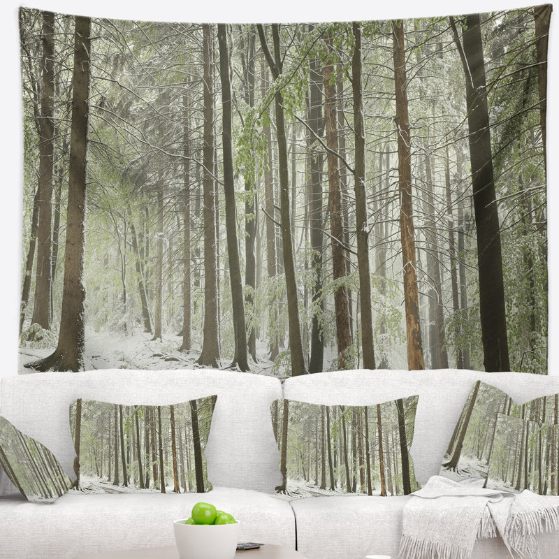 Paysage, forêt de hêtre, paysage, tapisserie, H 50 po x l 60 po