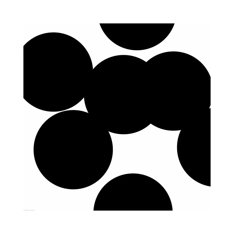 Black Circles 1 Piece Wrapped Canvas Painting, 66.04 cm H x 66.04 cm W