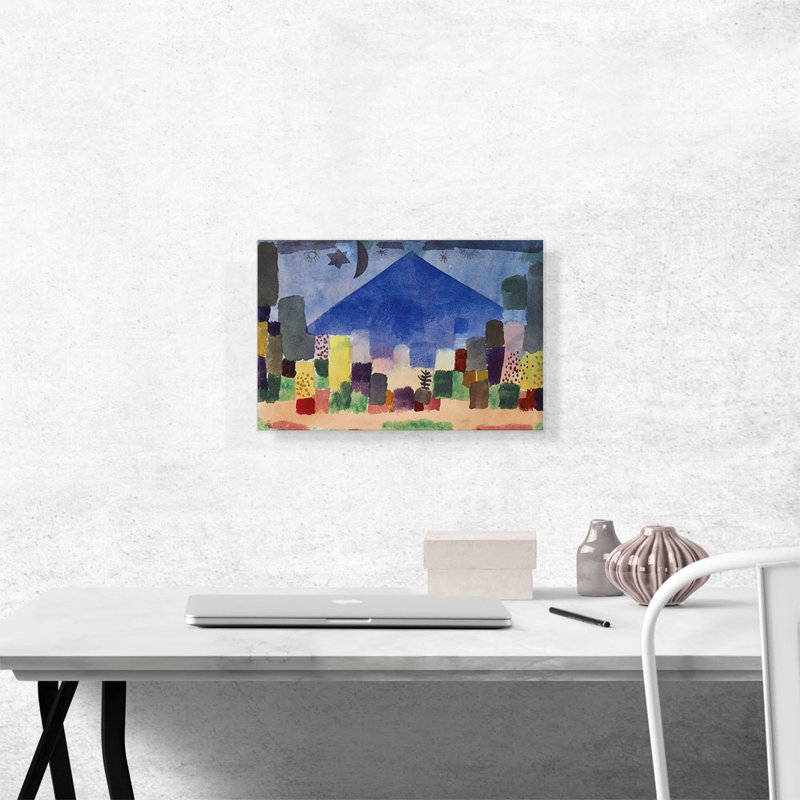 «Egyptian Night 1915» par Paul Klee - reproduction d'art sur toile tendue, H 12 po x l 18 po x P 0,75 po