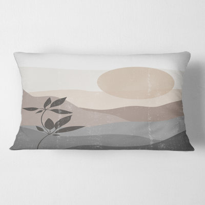 Housse de coussin rectangulaire et insert Minimalist Mountain Landscape at Sunset