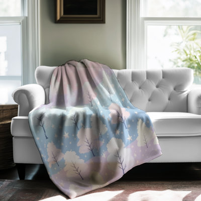 Serene Alpine Palette - 1 Piece Premium Sherpa Bla Throw Blanket