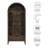Vaughn 71" Arched Storage Display Cabinet-108430676
