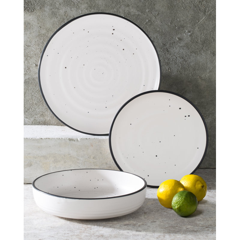 Waterside 12pc Speckled Stoneware Dinner Set