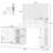 LED Makeup Dressing Table - with 3 Drawers + Dimmable Mirror, Modern Bedroom Vanity Desk-106498527
