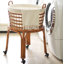 Wicker Rolling Laundry Basket with Handles