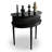 Black Solid + Manufactured Wood Console Table