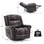 Fauteuil inclinable manuel berçant en faux cuir Ragh avec massage et chaleur