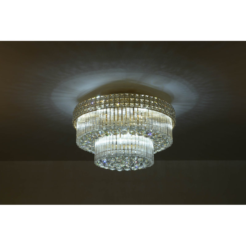 Pikesville Crystal Chandelier, 30cm H x 80cm W x 80cm D