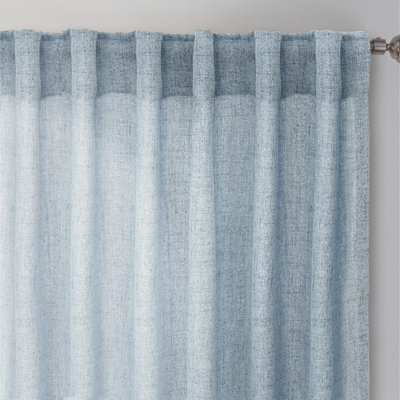 Janie Rod Pocket Semi-Sheer Curtain Panel Pair