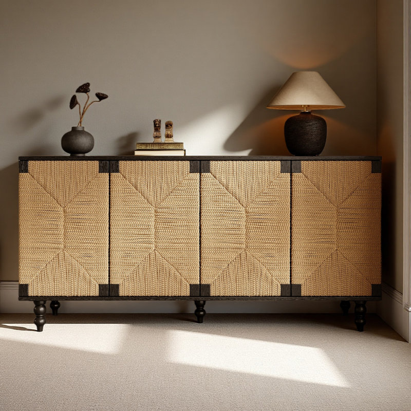 Meuble télé avec rangement Buffet Accent Natural