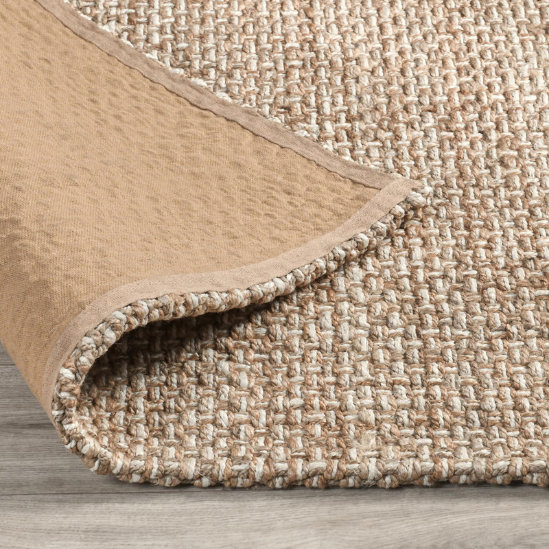 Panama Jute / Sisal Area Rug in Beige, Rectangle 9' x 12'