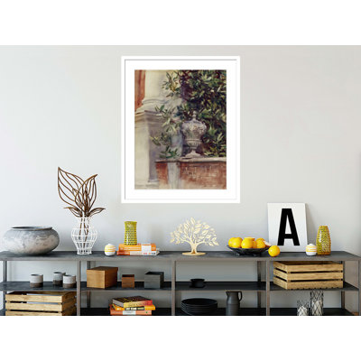 Terrace at Hill Hall by John Singer Sargent -Framed Giclee Print