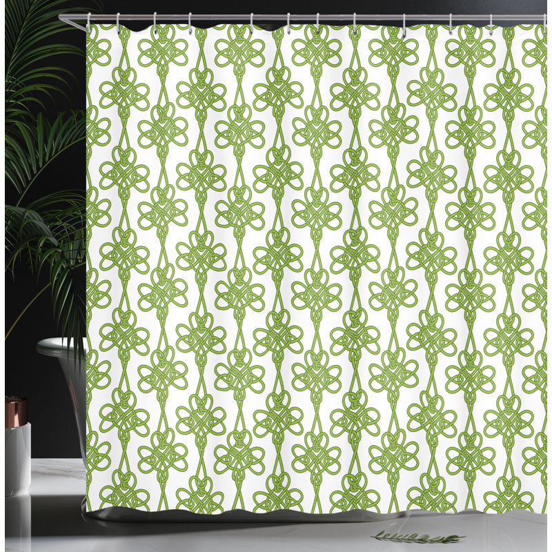 Shower Curtain Set + Hooks, 75" H x 69" W