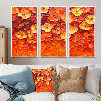 Sunset Hues Of Apple Blossom II - Apple Blossom Wall Art Set