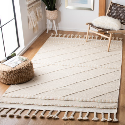 Tapis géométrique en laine / coton tissé à la main Casablanca Casablanca