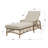 37.4" H Aluminum and Wicker Patio Chaise Lounge with Cushion