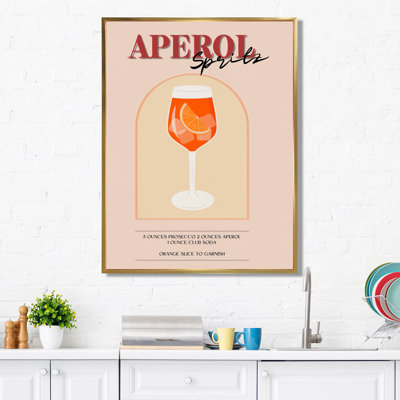 Citrus Aperol Spritz Italian Cocktail - Cocktails Wall Decor