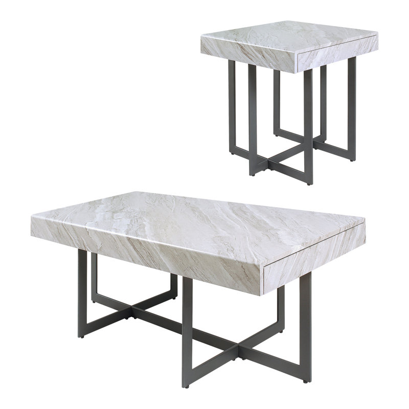 Ensemble de tables basses 2 pièces Mariaesther