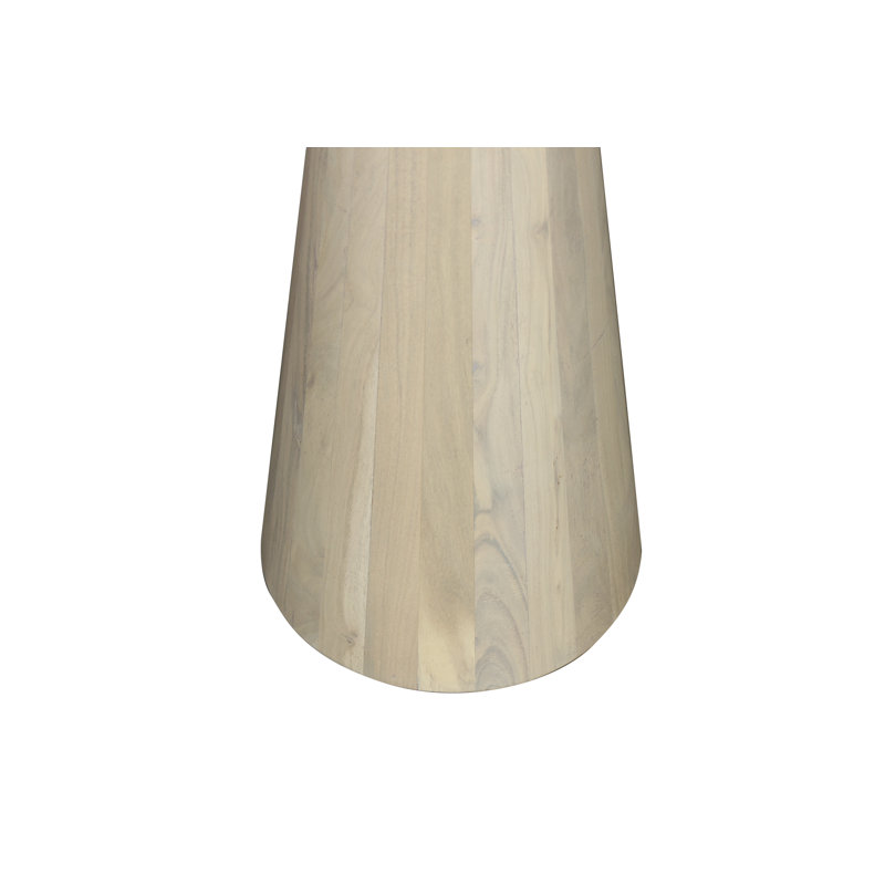 Tam Solid Wood End Table, White