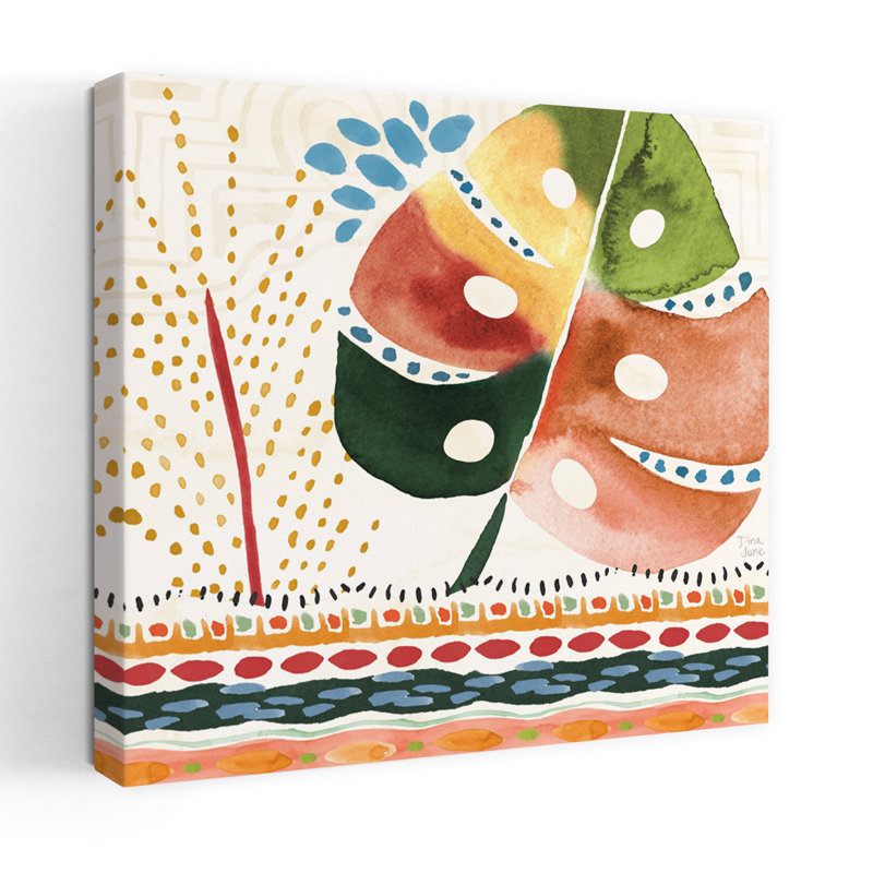 Forêt tropicale IV, art abstrait géométrique, paysage tropical, H 48 po x l 48 po