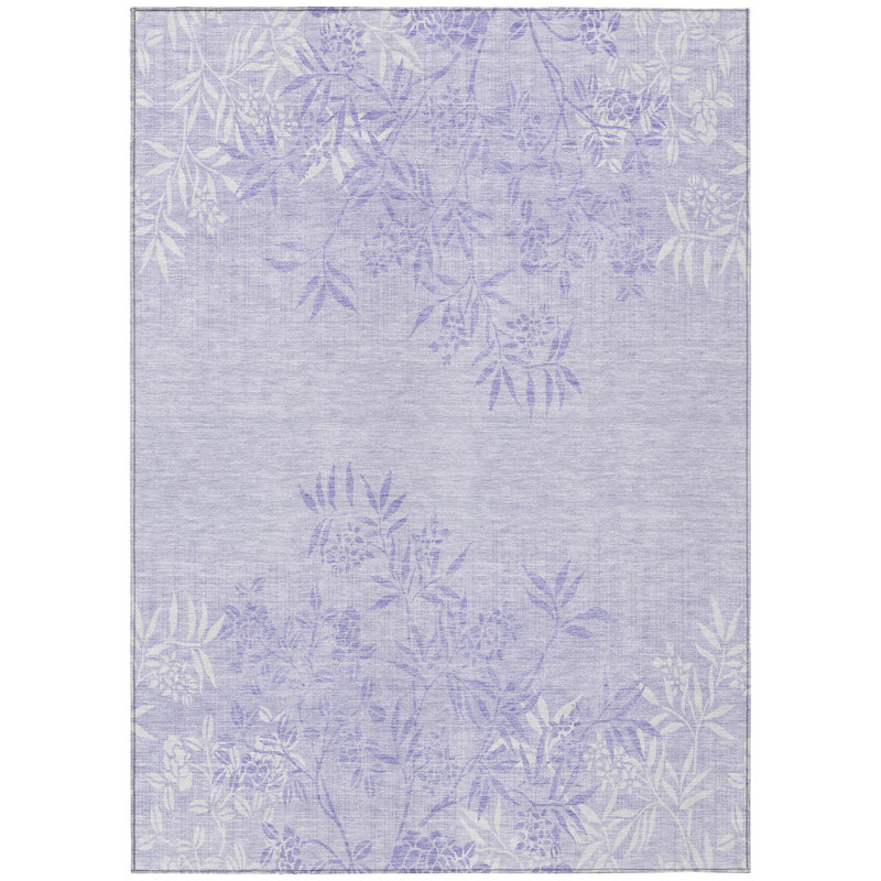 Azani Washable Floral Indoor / Outdoor Rug, Rectangle 10' x 14'