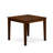 3 Piece Dining Table Set for Small Spaces Consist of a Square Kitchen Table and 2 Parson Chairs, Antique Walnut-700844174