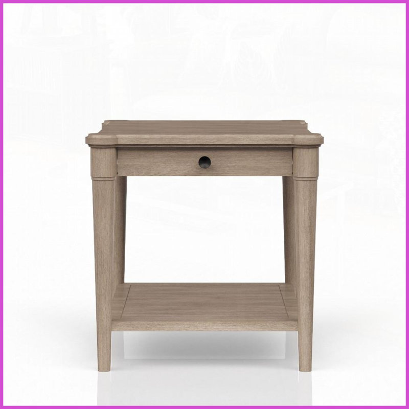 Table basse transitionnelle décontractée au fini sable avec tablette de rangement et amp; Tiroir pour les salons confortables