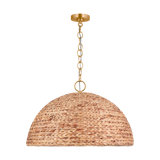 Cay 3 - Light Burnished Brass Dome Pendant