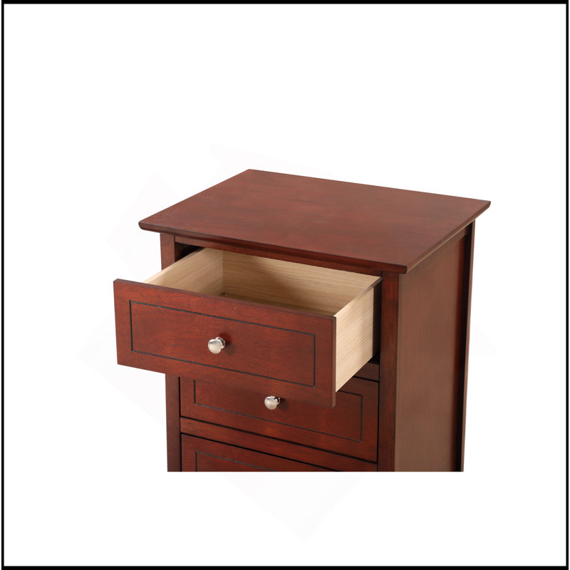 Transitional Nightstand For Bedrooms, Cherry