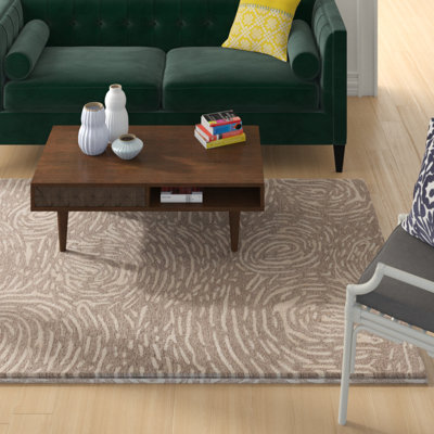Tapis brun touffeté à la main Natalya