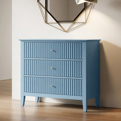 3-Drawer Nightstand, Large Modern Bedroom End Table