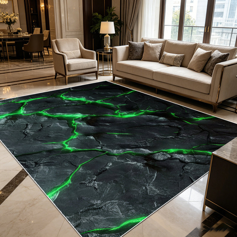 1PC Modern Abstract Curved Wood Grain area rugs for Living Room, Soft and Comfortable, Suitable for all seasons, easy-to-maintain, machine washable Indoor floor mat, Under Table Farmhouse suitable for dining room, bedroom, home office, entryway,