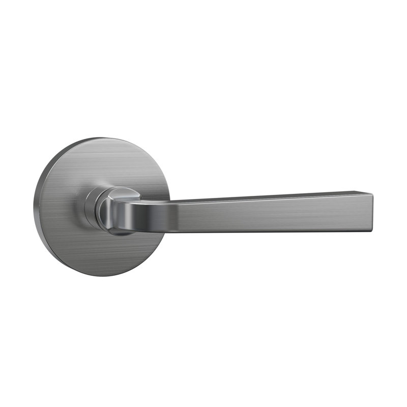 Faux levier Bravura 904S-6 Memphis sur rose rond contemporain en nickel satiné, Satiné