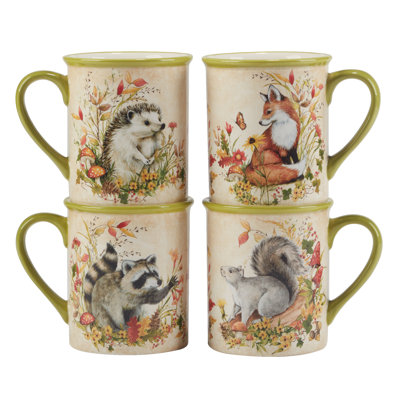 Woodland Critters Set of 4 Mugs