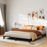 6 Inch Bed Frame, Heavy Duty Metal Platform Bed Frame with Durable Iron Slat Support and Legs, No Box Spring Required, No Screws Needed, Support Up to 800 Lbs