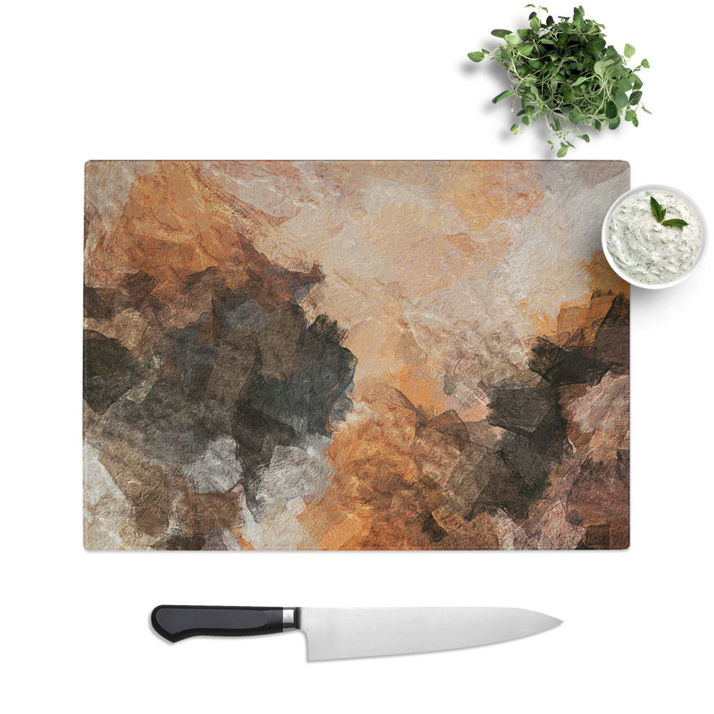 Tempered Glass Seconds of Infinity Chopping Board, 28.5 cm W x 20 cm L