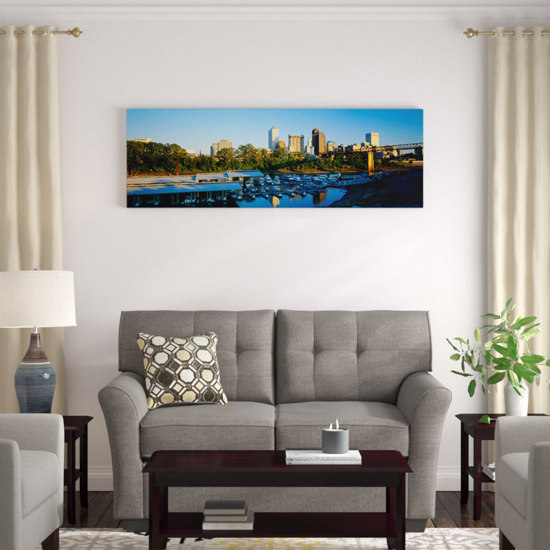 «City at Dusk, Memphis, Tennessee», reproduction de photo sur toile, H 20 po x l 60 po x P 1,5 po, Toile tendue
