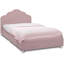 Lit simple tapissier enfant Delta, rose
