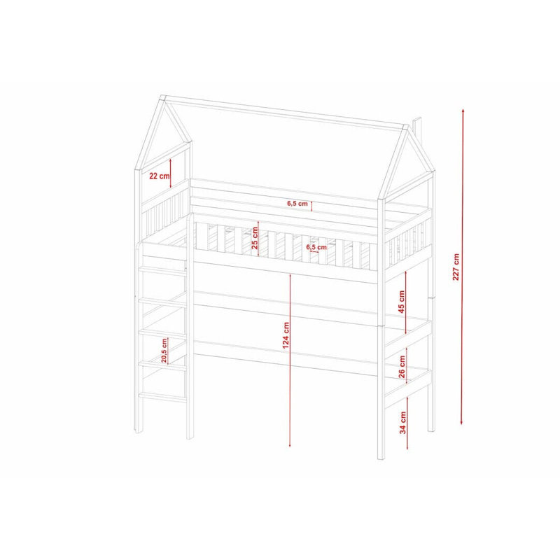 100 X 200cm High Sleepers House Beds, Graphite