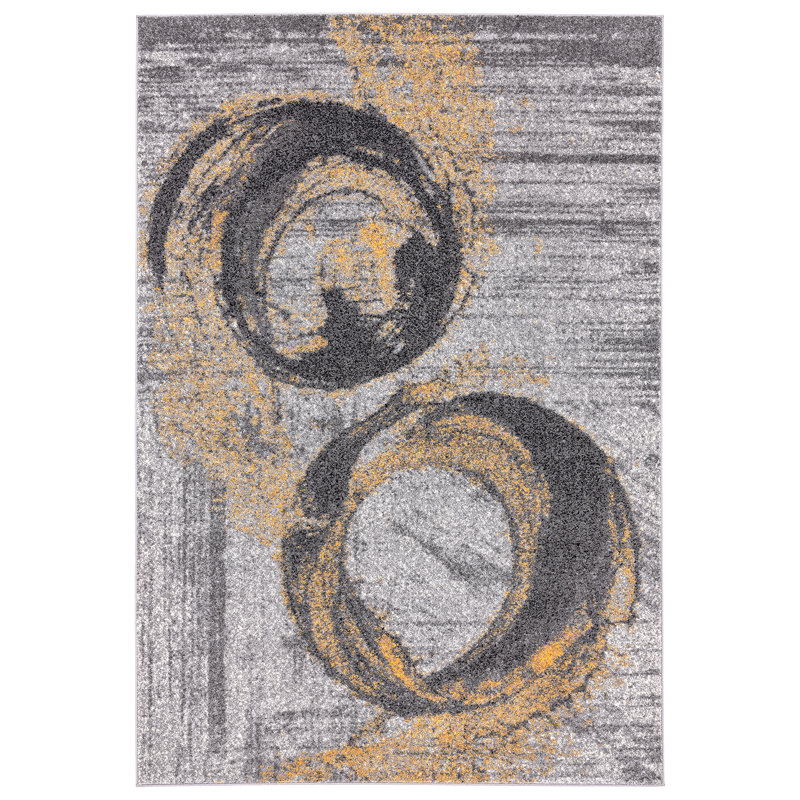 Hammondville Abstract Indoor Rug, Rectangle 7'9" x 10'2"