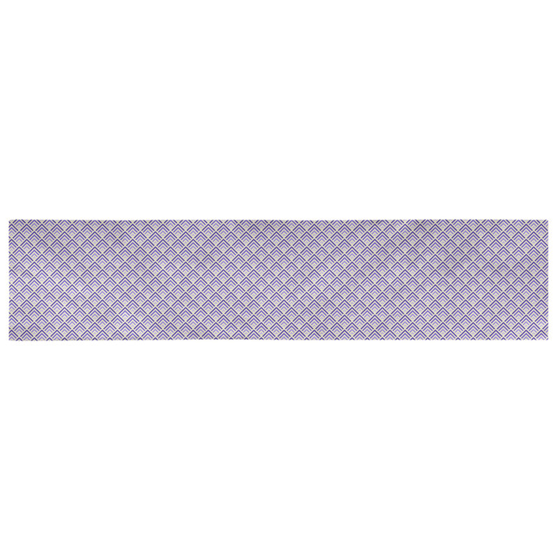 Chemin de table géométrique Avicia, 91,5 po x 17,5 po, Mauve, Coton